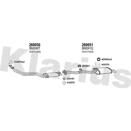 Система выпуска ОГ KLARIUS 0FN0ELG 6E N2N 3059037 060129E изображение 0
