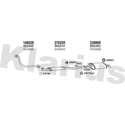 Система выпуска ОГ KLARIUS FC8Y03 3059040 2D NA3BN 060136E изображение 0