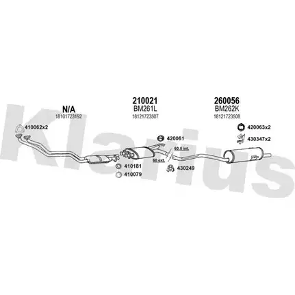 Система выпуска ОГ KLARIUS 3059053 9ML6H Q 84VQ 060155E изображение 0