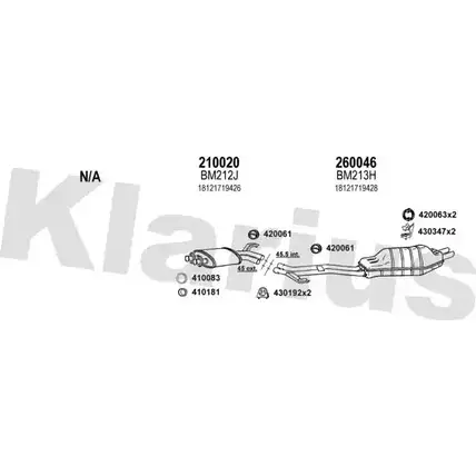 Система выпуска ОГ KLARIUS 060160E 3059057 M9BU U1 AN69YIQ изображение 0