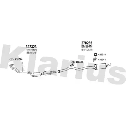 Система выпуска ОГ KLARIUS 3059071 JIEWX OD 1G55M 060195E изображение 0