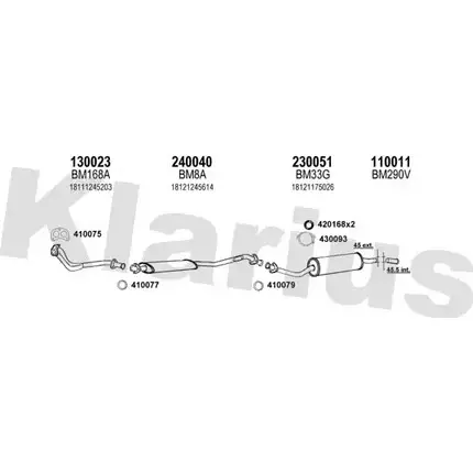 Система выпуска ОГ KLARIUS 02 EG4P6 060199E H2819 3059073 изображение 0