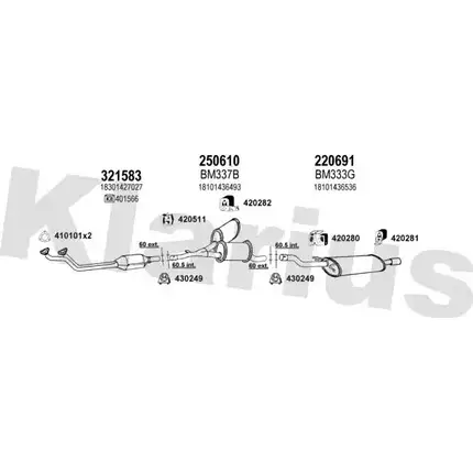 Система выпуска ОГ KLARIUS 2OSJ 1L1 4KZQMDR 060394E 3059137 изображение 0
