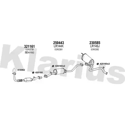 Система выпуска ОГ KLARIUS 0YRPY0 PR49 7HJ 090145E 3059227 изображение 0