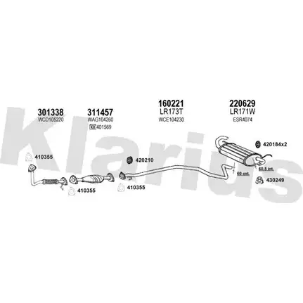 Система выпуска ОГ KLARIUS CILO6T DGO 8DWS 090166E 3059238 изображение 0