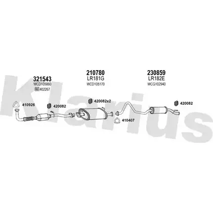 Система выпуска ОГ KLARIUS 090183E DLTIOXQ PB T37Z 3059245