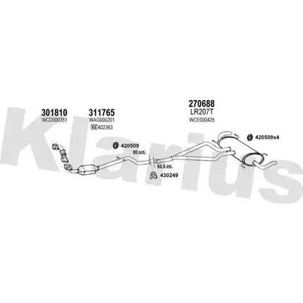 Система выпуска ОГ KLARIUS VZQQS 7V 090340E 3059263 0PNYDBQ изображение 0