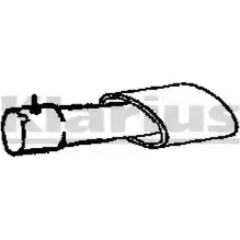 Выхлопная труба глушителя KLARIUS MBT0S NC 00E0NRB 3059493 110392