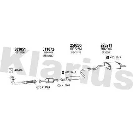 Система выпуска ОГ KLARIUS 3059704 03AT 0J 120072E YTGZB изображение 0