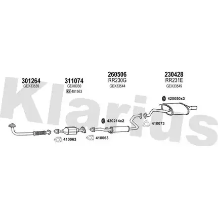 Система выпуска ОГ KLARIUS 120079E DKMTZ D25 RK 3059709 изображение 0