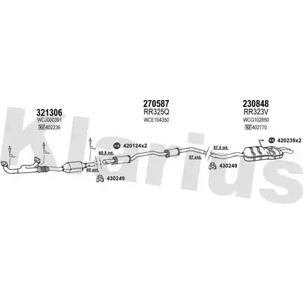 Система выпуска ОГ KLARIUS 120300E GKGLZ 3059897 S88 9GYO изображение 0