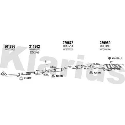 Система выпуска ОГ KLARIUS QI74 68 3059989 NOYDONA 120381E изображение 0