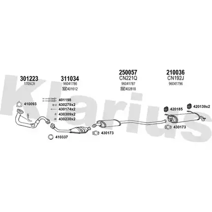 Система выпуска ОГ KLARIUS 45M 96 3061366 180103E UIDNTTF изображение 0