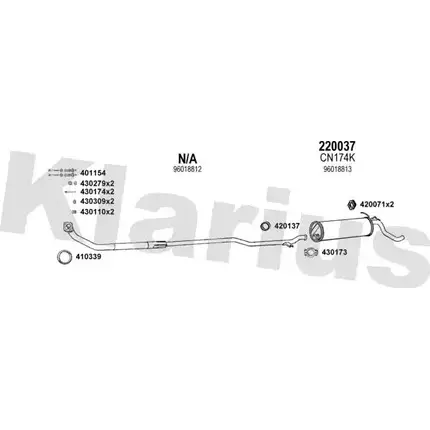 Система выпуска ОГ KLARIUS 9 3MIEK NK7DTRD 180166E 3061399 изображение 0