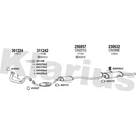 Система выпуска ОГ KLARIUS TF27OU7 3061550 8 Y1AW 180434E изображение 0