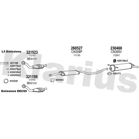 Система выпуска ОГ KLARIUS O7 QUSV6 3061611 29PTA 180519E изображение 0