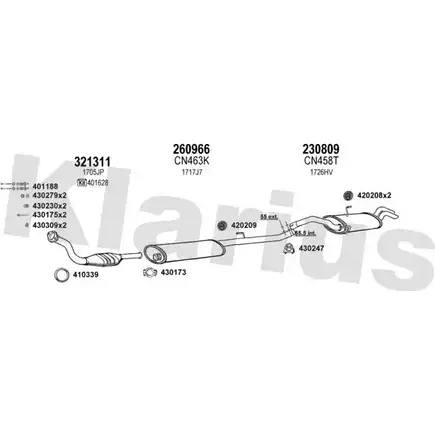 Система выпуска ОГ KLARIUS 180546E UVY5L 6N NBMOA 3061625 изображение 0