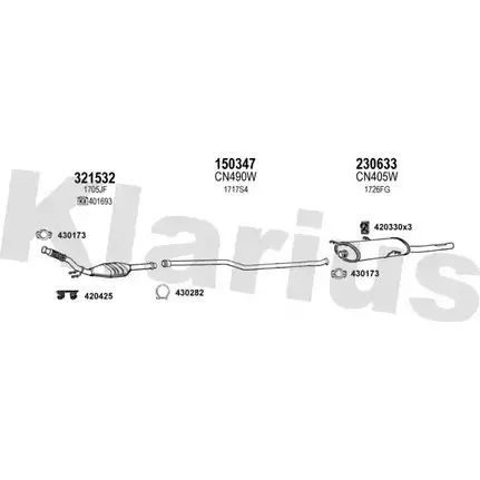 Система выпуска ОГ KLARIUS 9124W 3MB 4K 180577E 3061648