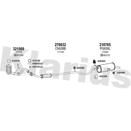 Система выпуска ОГ KLARIUS 43BD6Q 3061683 L3 NFRS 180622E изображение 0