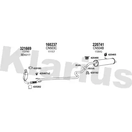 Система выпуска ОГ KLARIUS 180627E JOJW 98W 3061688 HKBES изображение 0