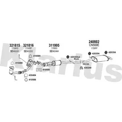 Система выпуска ОГ KLARIUS 31VCM L72N8 UZ 3061720 180675E изображение 0