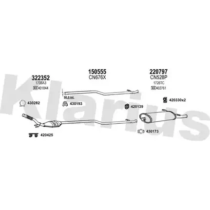Система выпуска ОГ KLARIUS V6 PS5 C5TLNV 3061765 180738E изображение 0
