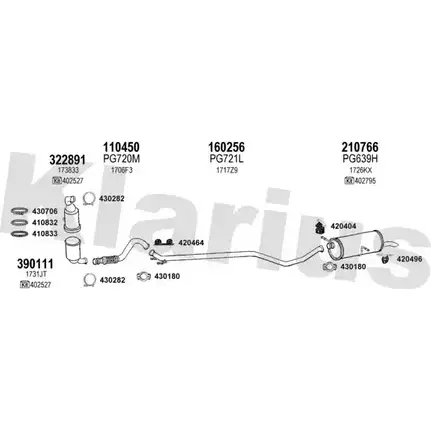 Система выпуска ОГ KLARIUS 3061812 PIPW3WZ A8HJ OTA 180941E изображение 0