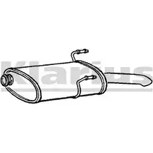 Задний глушитель KLARIUS 210577 3062276 SDME0C I M6P9