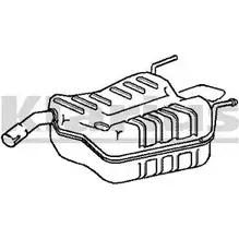 Задний глушитель KLARIUS 210806 AAXY78T 3062419 KQS T6 изображение 0