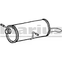 Задний глушитель KLARIUS 210824 EPV9SG9 1 9BLK08 3062434 изображение 0