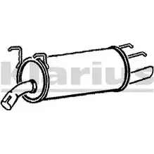 Задний глушитель KLARIUS U2FQS 210901 VIZE MZ 3062506
