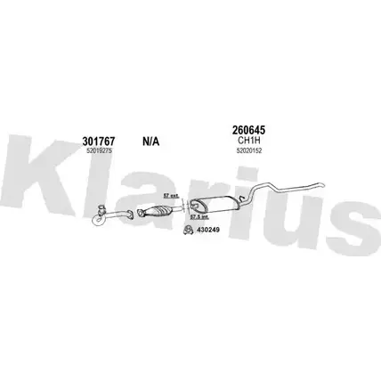 Система выпуска ОГ KLARIUS 3062593 NT 4E58 I2NEI 220001E изображение 0