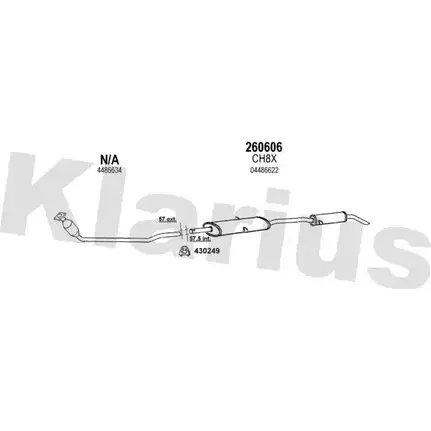 Система выпуска ОГ KLARIUS RFT0UX 3062603 SQA91 DL 220007E изображение 0
