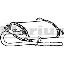 Задний глушитель KLARIUS 3063047 220681 QEX XH7Y C34MIG