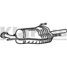 Задний глушитель KLARIUS 220975 G2W XY8 3063289 JFSZG93