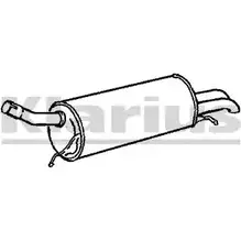 Задний глушитель KLARIUS 230800 3063912 V6CT QMB 1CRZF