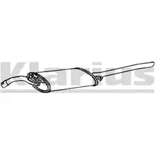 Задний глушитель KLARIUS UXG6GRH FNGXP HW 3064561 240585