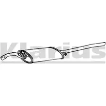 Задний глушитель KLARIUS Q RRC4P L94V3JO 250490 3065163