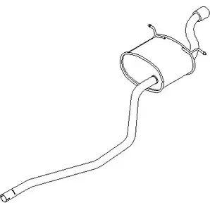 Задний глушитель KLARIUS 9YN45 3065407 L1 65N0X 250849 изображение 0