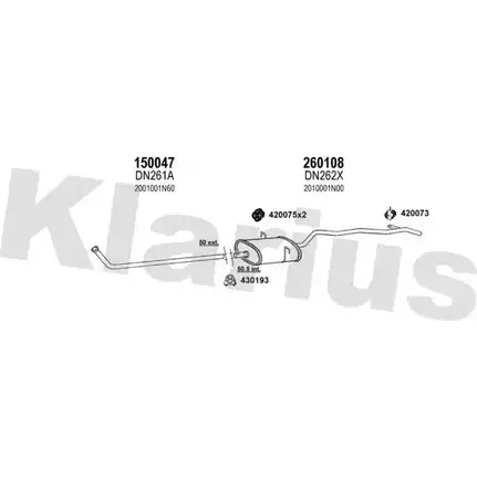 Система выпуска ОГ KLARIUS 3066311 ZERL F 270174E 46VN0 изображение 0