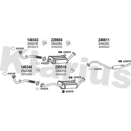 Система выпуска ОГ KLARIUS 3V5MG 270306E IBEX 3VW 3066429