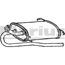 Задний глушитель KLARIUS NY3Z U5P 270436 3066559 6S14G1