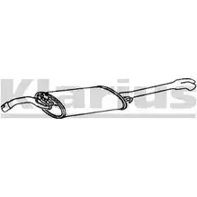 Задний глушитель KLARIUS 1G6D7 3066590 R 0WONC 270462