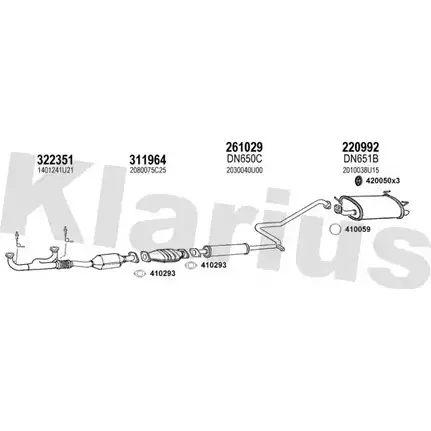 Система выпуска ОГ KLARIUS 270542E K N87I20 QRJ58 3066698