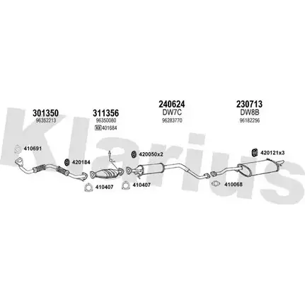 Система выпуска ОГ KLARIUS 3 2AGK5B 3067833 N559H88 310020E изображение 0