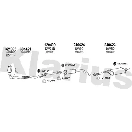 Система выпуска ОГ KLARIUS KQX9M V PS5UWAY 310033E 3067846 изображение 0