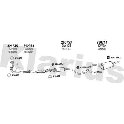 Система выпуска ОГ KLARIUS 3067869 0JBTP 310064E ZEL 6X