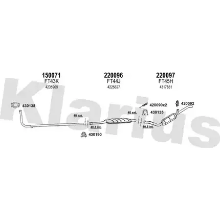 Система выпуска ОГ KLARIUS CGJDJ FE 3069987 F738JVW 330016E