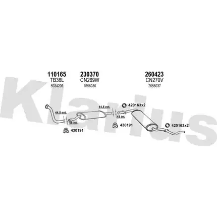Система выпуска ОГ KLARIUS AGE78 330231E 3070233 P SWJ2 изображение 0