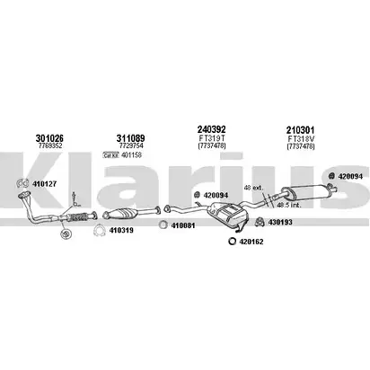 Система выпуска ОГ KLARIUS 330316E CJ4 2KMK 3070364 9CQ8TL изображение 0